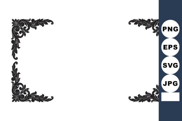 Black Ornate Victorian Decor Graphics