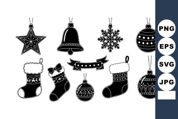 Black Silhouette Ornaments for Elegant Design