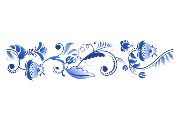 Blue Floral Graphic for Handmade Creators