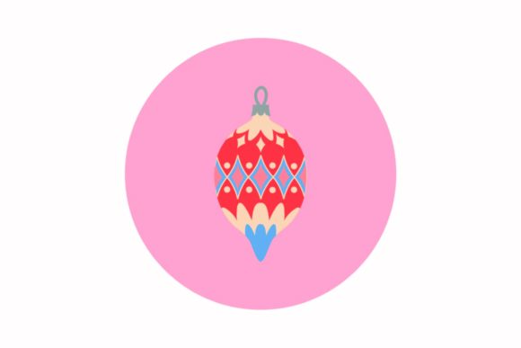 Christmas Decorative Lights Retro Snow Graphics & Illustrations