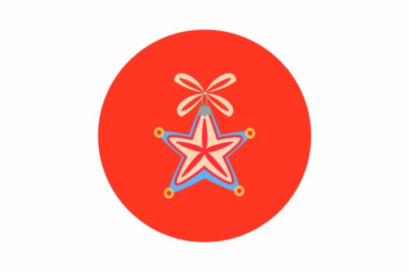 Christmas Decorative Lights Retro Star Graphics & Illustrations