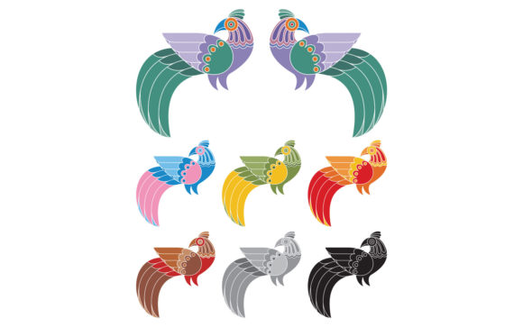 Decorative Birds: Handcrafted Illustrations & Graphics