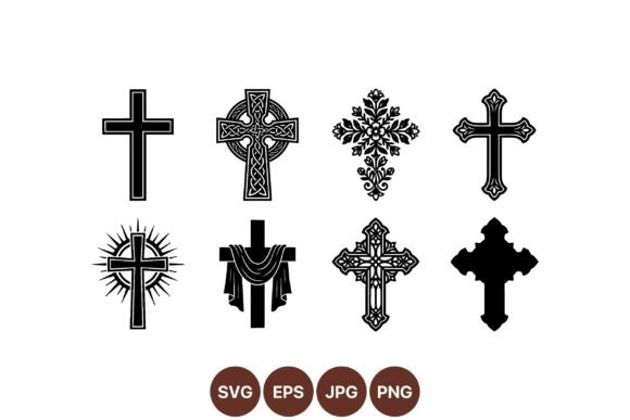 Decorative Christian Cross Designs: Graphics & Illustrations
