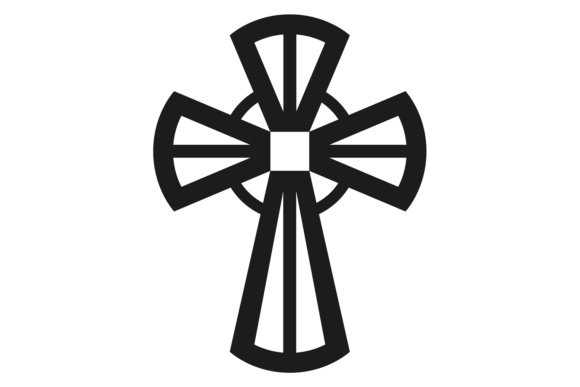 Decorative Cross Icon: Religion Symbol Graphics & Illustrations