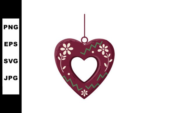 Decorative Hanging Heart Ornament Graphics