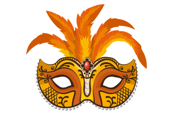 Decorative Party Mask Graphics for Festive Branding