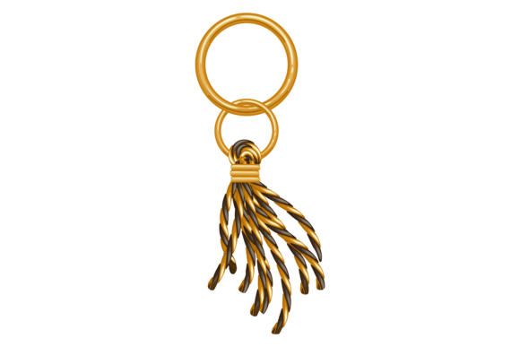 Decorative Tassel Brush. Handbag Trinket Graphics