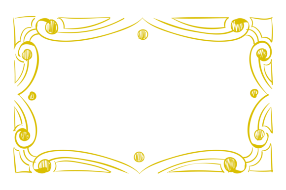 Frame with Decorative Swirl Corners. Emp Graphics