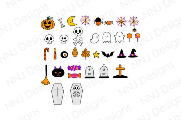 Halloween Decorative Elements SVG: Graphics & Illustrations