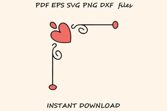 Heart Corner Flourish Graphics & Illustrations
