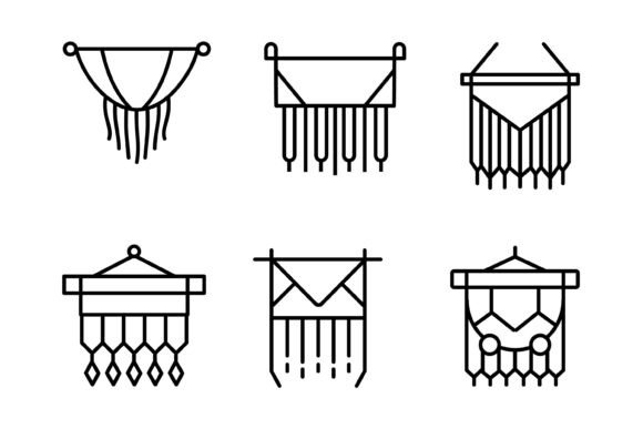 Macrame Wall Hangings Graphics for Modern Branding
