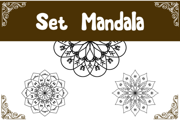 Mandala Decorative Set Circle: Graphics & Illustrations for Sellers