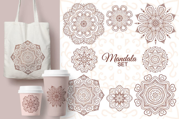 Mandala Set: Round Decorative Ornaments — Graphics & Illustrations