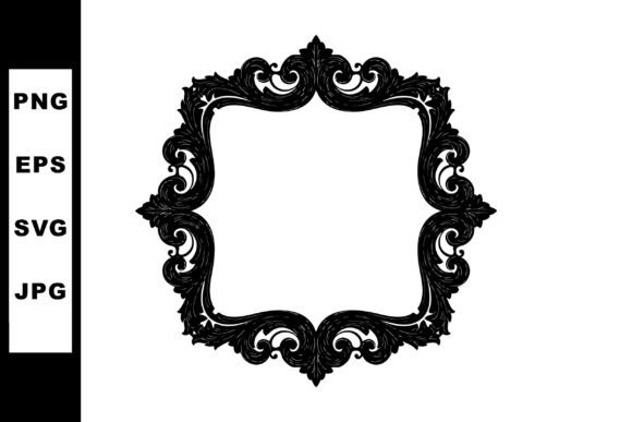 Ornate Decorative Black Vintage Frame Ve