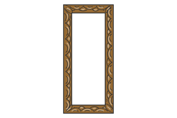 Ornate Decorative Wooden Frame in Hand D Graphics