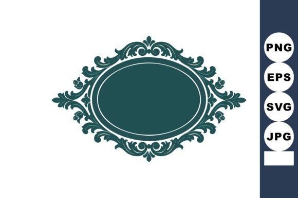 Ornate Vintage Decorative Frame with Ele for Branding