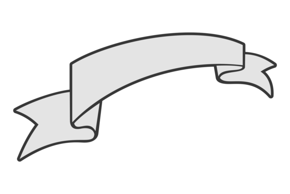 Ribbon Hand Drawn Design. Decorative Ban
