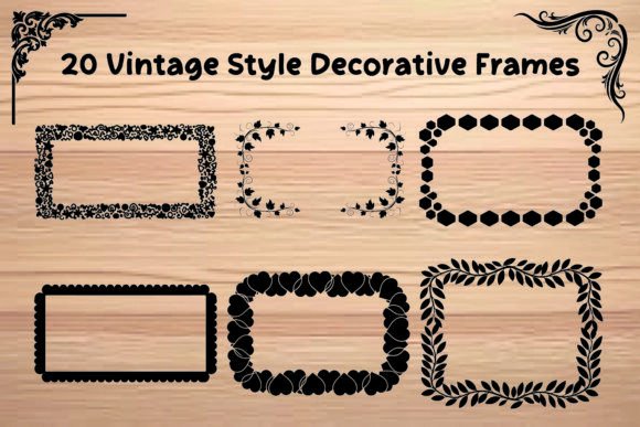 Vintage Style Decorative Frames Bund: Graphics & Illustrations