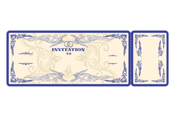 Wedding Invitation Template. Decorative Graphics